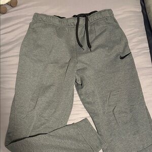 Nike Gray Sweatpants with Black Logo